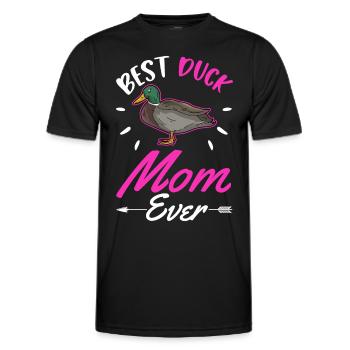 Best Duck Mom Ever Enten Mama - Men's Functional T-Shirt - black - Front - AI Model Male 178 dark (178cm)