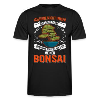 Japanischer Bonsai Bonsaibaum - Männer Funktions-T-Shirt - Schwarz - Vorne - AI Model Male 178 dark (178cm)