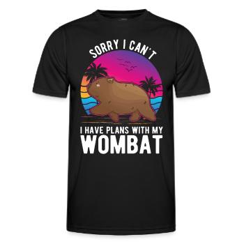 Australischer Wombat - Männer Funktions-T-Shirt - Schwarz - Vorne - AI Model Male 178 dark (178cm)