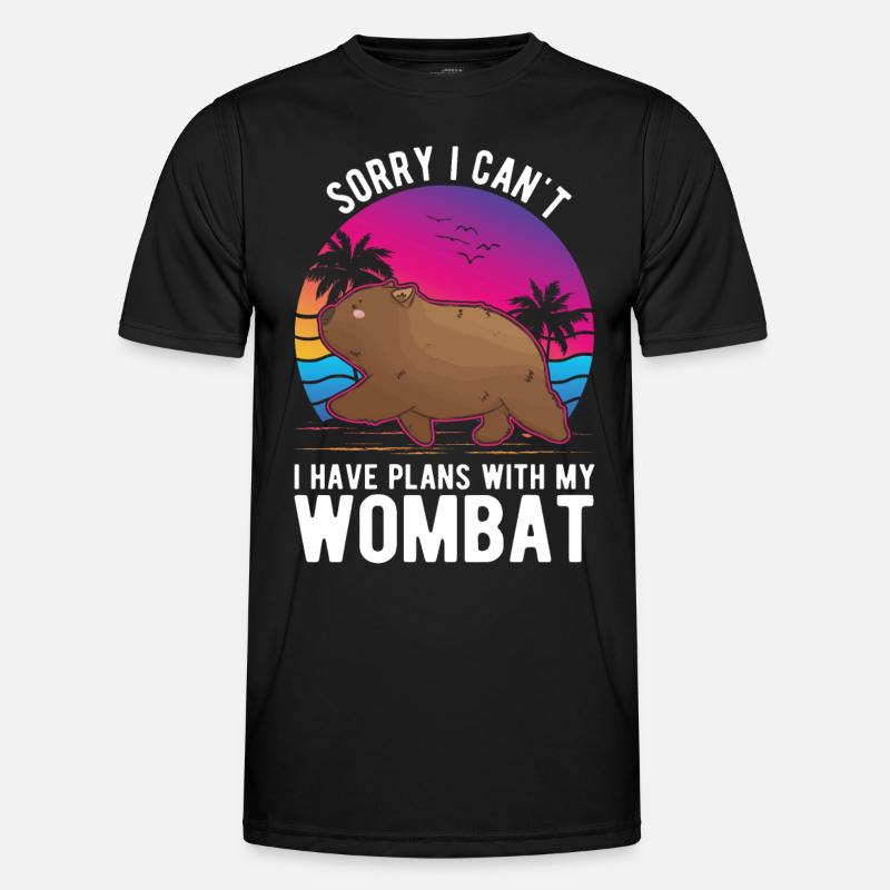 Australischer Wombat - Männer Funktions-T-Shirt - Schwarz