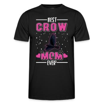 Best Crow Mom Ever Krähen Mama - Men's Functional T-Shirt - black - Front - AI Model Male 178 dark (178cm)