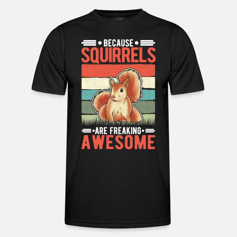 Eichhörnchen Geschenk Squirrel Grauhörnchen - Männer Funktions-T-Shirt - Schwarz