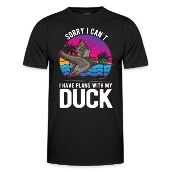 Canard Cadeau Canard Éleveur Canard - T-shirt sport Homme - noir - Devant - AI Model Male 178 dark (178cm)