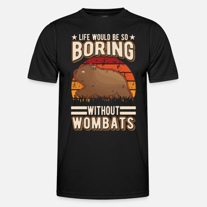 Australian Wombat - Men's Functional T-Shirt - black