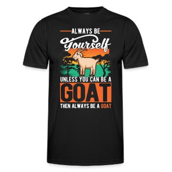 Chèvre Cadeau Chèvre Gardien Chèvre - T-shirt sport Homme - noir - Devant - AI Model Male 178 dark (178cm)