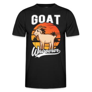 Goat Whisperer Goat Host Goat - Men's Functional T-Shirt - black - Front - AI Model Male 178 dark (178cm)