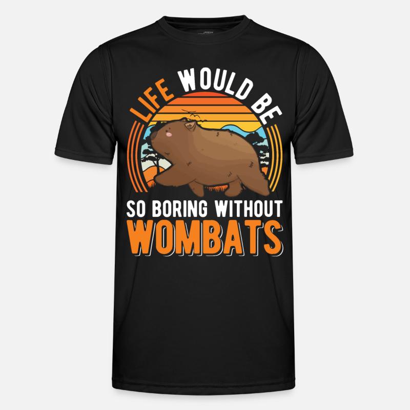 Australian Wombat - Men's Functional T-Shirt - black