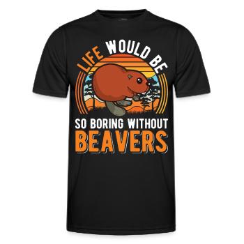 Beaver Gift Beaver Dam - T-shirt sport Homme - noir - Devant - AI Model Male 178 dark (178cm)