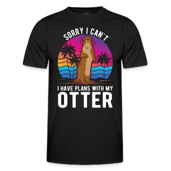 Otter Gift Otter Sea Otter - Men's Functional T-Shirt - black - Front - AI Model Male 178 dark (178cm)