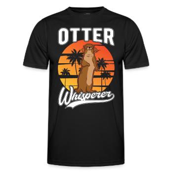 Otter Flüsterer Otter Whisperer Seeotter - Männer Funktions-T-Shirt - Schwarz - Vorne - AI Model Male 178 dark (178cm)