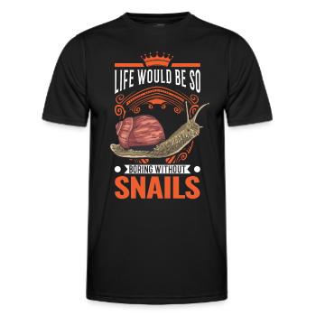 La vie serait si ennuyeuse sans Snails Snail - T-shirt sport Homme - noir - Devant - AI Model Male 178 dark (178cm)