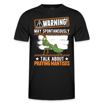 Gottesanbeterin Mantis Fangschrecke - Männer Funktions-T-Shirt - Schwarz - Vorne - AI Model Male 178 dark (178cm)