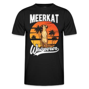 Erdmännchen Flüsterer Meerkat Whisperer - T-shirt sport Homme - noir - Devant - AI Model Male 178 dark (178cm)
