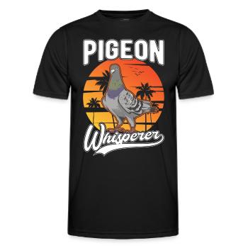 Pigeon Whisperer Pigeon Whisperer Pigeon Fancier - T-shirt sport Homme - noir - Devant - AI Model Male 178 dark (178cm)