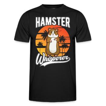 Hamster Whisperer Hamster Doré Hamster - T-shirt sport Homme - noir - Devant - AI Model Male 178 dark (178cm)
