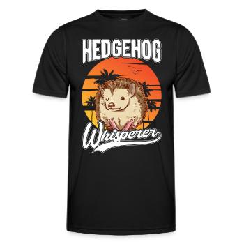 Hedgehog Whisper Hedgehog Whisperer - Men's Functional T-Shirt - black - Front - AI Model Male 178 dark (178cm)
