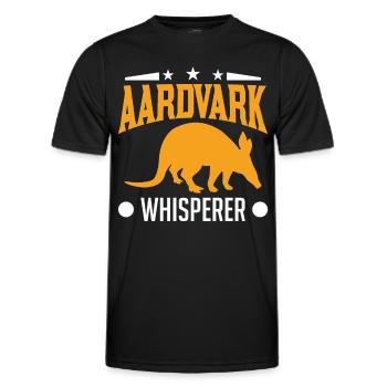 Erdferkel Flüsterer Aardvark Whisperer - Men's Functional T-Shirt - black - Front - AI Model Male 178 dark (178cm)