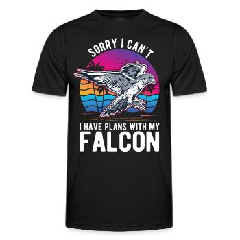 Falconer Cadeau Fauconnerner Fauconnernière - T-shirt sport Homme - noir - Devant - AI Model Male 178 dark (178cm)