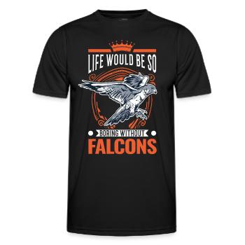 Falconer Cadeau Fauconnerner Fauconnernière - T-shirt sport Homme - noir - Devant - AI Model Male 178 dark (178cm)