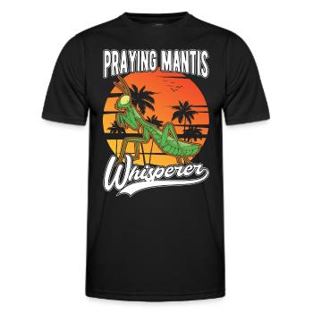Praying Mantis Whisperer Manti's Mantis - Men's Functional T-Shirt - black - Front - AI Model Male 178 dark (178cm)