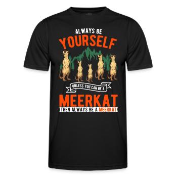 Soyez toujours vous-même à moins que vous ne puissiez être un suricate - T-shirt sport Homme - noir - Devant - AI Model Male 178 dark (178cm)