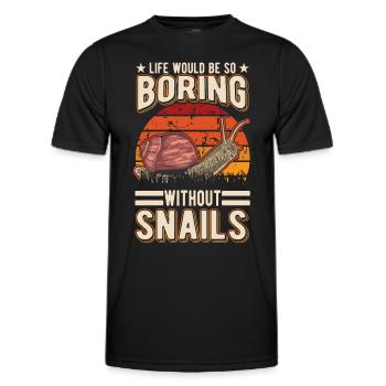 La vie serait si ennuyeuse sans Snails Snail - T-shirt sport Homme - noir - Devant - AI Model Male 178 dark (178cm)