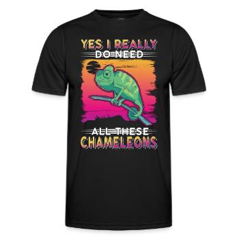 Chameleon Gift Chameleon - Men's Functional T-Shirt - black - Front - AI Model Male 178 dark (178cm)