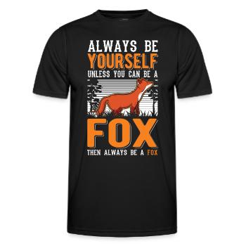 Soyez toujours vous-même À moins que vous ne puissiez être un Fox Fuchs - T-shirt sport Homme - noir - Devant - AI Model Male 178 dark (178cm)