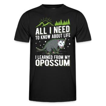 Opossum Gift Possum Pouch Rat - Men's Functional T-Shirt - black - Front - AI Model Male 178 dark (178cm)