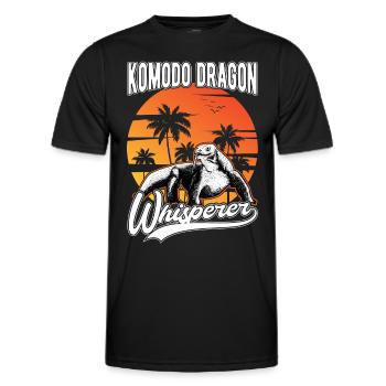 Komodowaran Flüsterer Komodo Dragon Whisperer - Männer Funktions-T-Shirt - Schwarz - Vorne - AI Model Male 178 dark (178cm)
