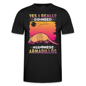 Armadillo Gift Armadillo - Men's Functional T-Shirt - black - Front - AI Model Male 178 dark (178cm)