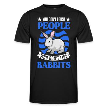Rabbit Rabbit Rabbit Rabbit - Men's Functional T-Shirt - black - Front - AI Model Male 178 dark (178cm)