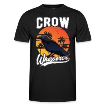 Crows Whisperer Raven Raven Crow Breeder - Men's Functional T-Shirt - black - Front - AI Model Male 178 dark (178cm)