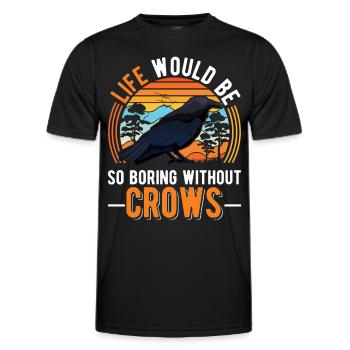 Crow Raven Raven Crow Keeping Crow Breeder - Men's Functional T-Shirt - black - Front - AI Model Male 178 dark (178cm)