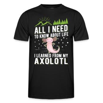 Axolotl Geschenk Schwanzlurch - Männer Funktions-T-Shirt - Schwarz - Vorne - AI Model Male 178 dark (178cm)