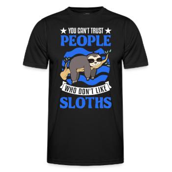 Sloth lover - Men's Functional T-Shirt - black - Front - AI Model Male 178 dark (178cm)