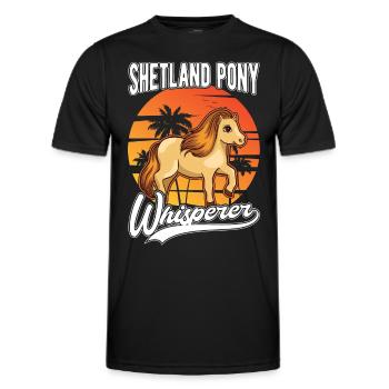 Shetland Pony Flüsterer Shetland Pony Whisperer - T-shirt sport Homme - noir - Devant - AI Model Male 178 dark (178cm)