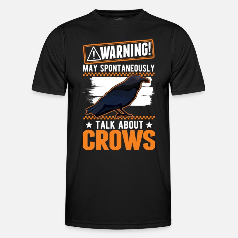 Warnung Krähe Geschenk Rabe Rabenkrähe - Männer Funktions-T-Shirt - Schwarz