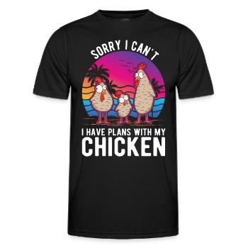 Poulets Élevage de poulets Éleveur de poulet - T-shirt sport Homme - noir - Devant - AI Model Male 178 dark (178cm)
