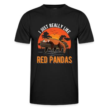 J’aime vraiment Red Pandas Roter Panda - T-shirt sport Homme - noir - Devant - AI Model Male 178 dark (178cm)