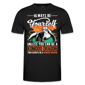 Komodo dragon Komodo dragon monitor lizard - Men's Functional T-Shirt - black - Front - AI Model Male 178 dark (178cm)