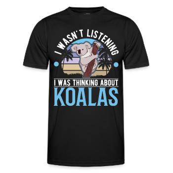 Koala lover Koala bear - Men's Functional T-Shirt - black - Front - AI Model Male 178 dark (178cm)