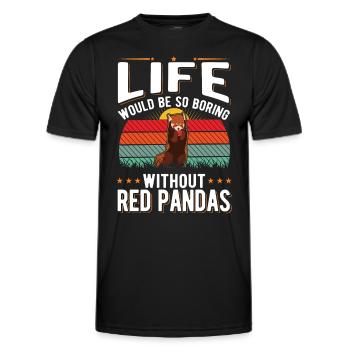 Cadeau Red Panda - T-shirt sport Homme - noir - Devant - AI Model Male 178 dark (178cm)