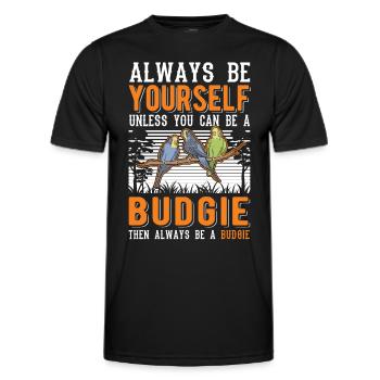 Toujours être toi-même Perruche perruche - T-shirt sport Homme - noir - Devant - AI Model Male 178 dark (178cm)