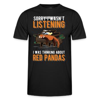 Roter Panda Geschenk Red Panda - Männer Funktions-T-Shirt - Schwarz - Vorne - AI Model Male 178 dark (178cm)