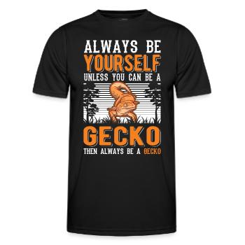 Always be yourself Unless you can be a Gecko - Männer Funktions-T-Shirt - Schwarz - Vorne - AI Model Male 178 dark (178cm)