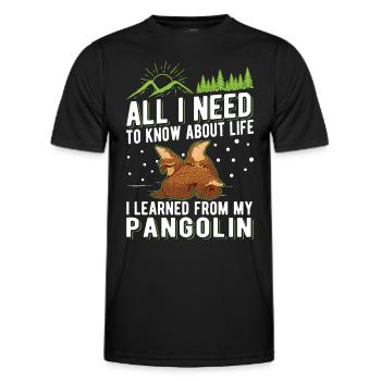 Pangolin Cadeau Pangolin - T-shirt sport Homme - noir - Devant - AI Model Male 178 dark (178cm)