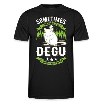 Degu owner shrub rat forest degu - Men's Functional T-Shirt - black - Front - AI Model Male 178 dark (178cm)