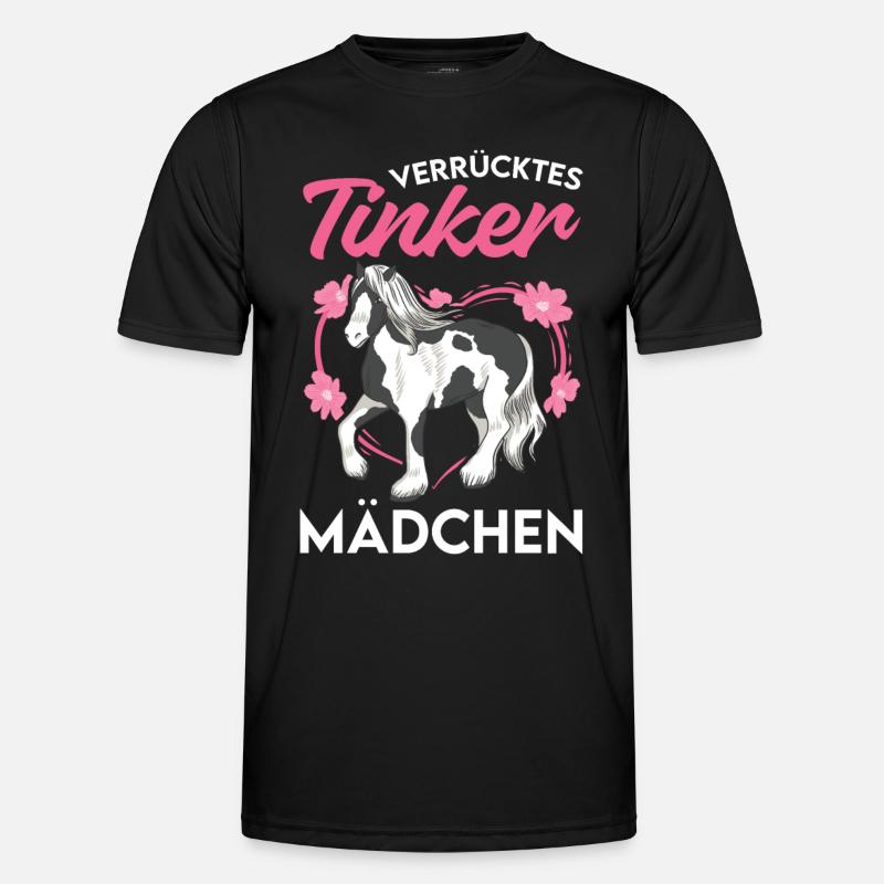 Verrücktes Tinker Mädchen Irish Tinker - Männer Funktions-T-Shirt - Schwarz