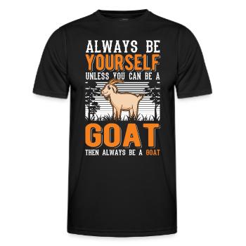 Chèvres Cadeau Chèvre Hôte Chèvre - T-shirt sport Homme - noir - Devant - AI Model Male 178 dark (178cm)